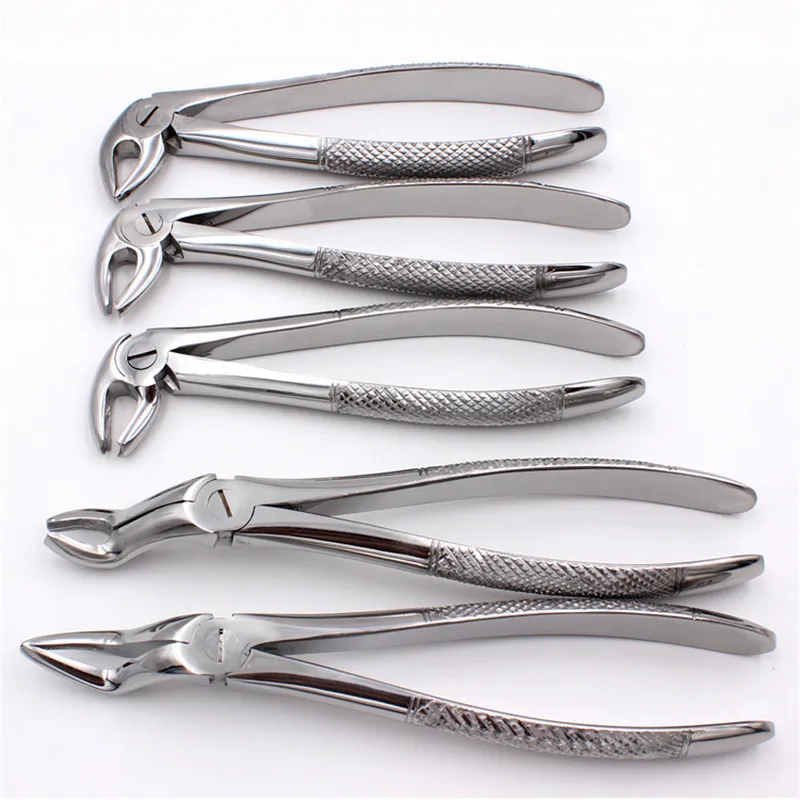 KyrenMed 10 PCS Extraction Forceps Pliers Kit Stainless Steel for Adults Tool Orthodontic Surgical Instrument