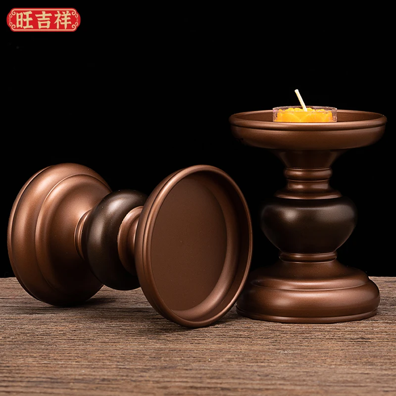 

LYY Brass Traditional Candle Holder Candle Holder for Praying to Buddha Hall Indoor Xianjia Candle Holder