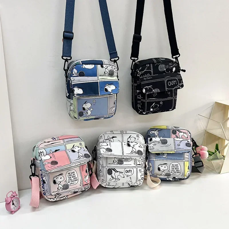 Snoopy Umhängetaschen für Damen, Kawaii-Geldbörsen, Handyhülle, Erdnüsse, Kawaii-Schultertaschen für Damen, Münzfach, Cartoon-süße Geldbörse