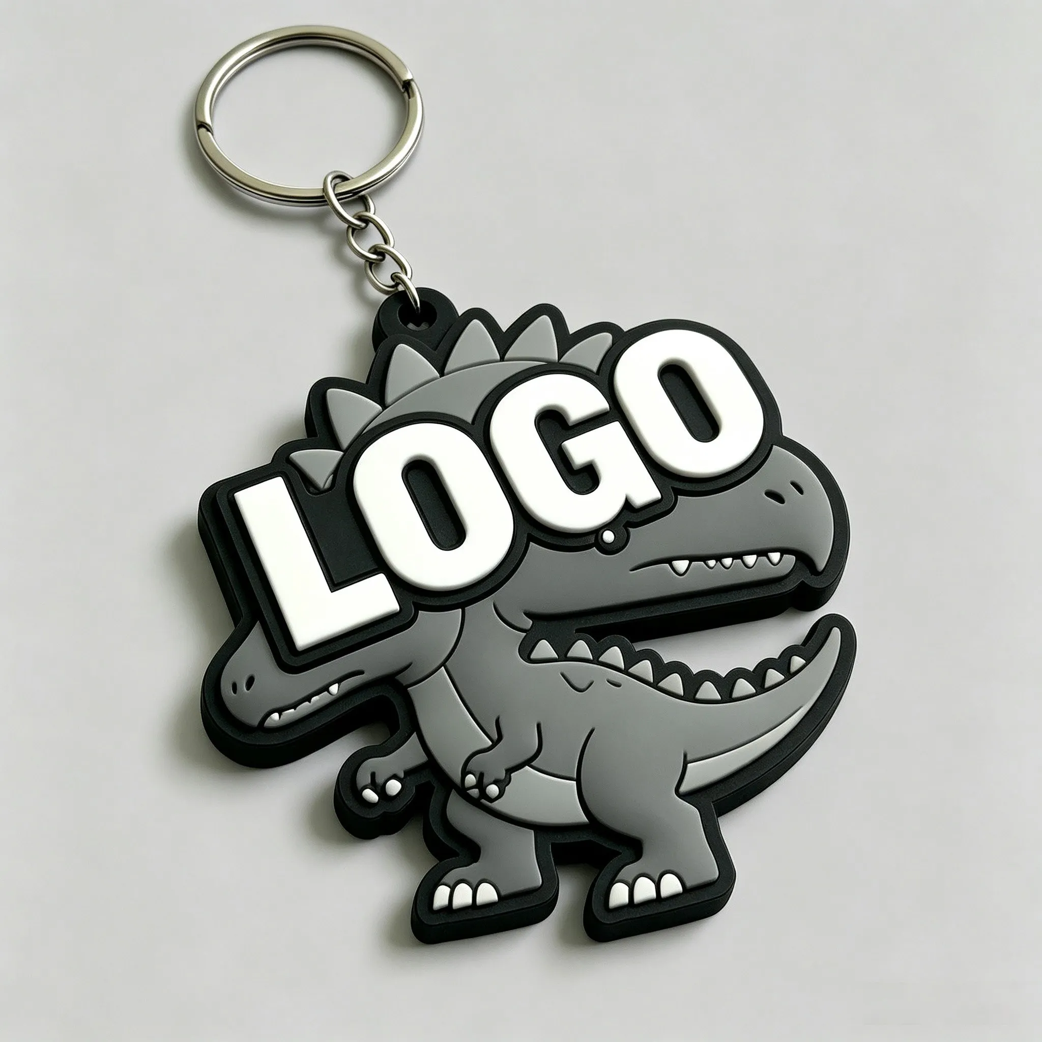 Promotional Pvc Keychains Custom Designer Silicone Letter Key Chain Ring Rubber Keychain