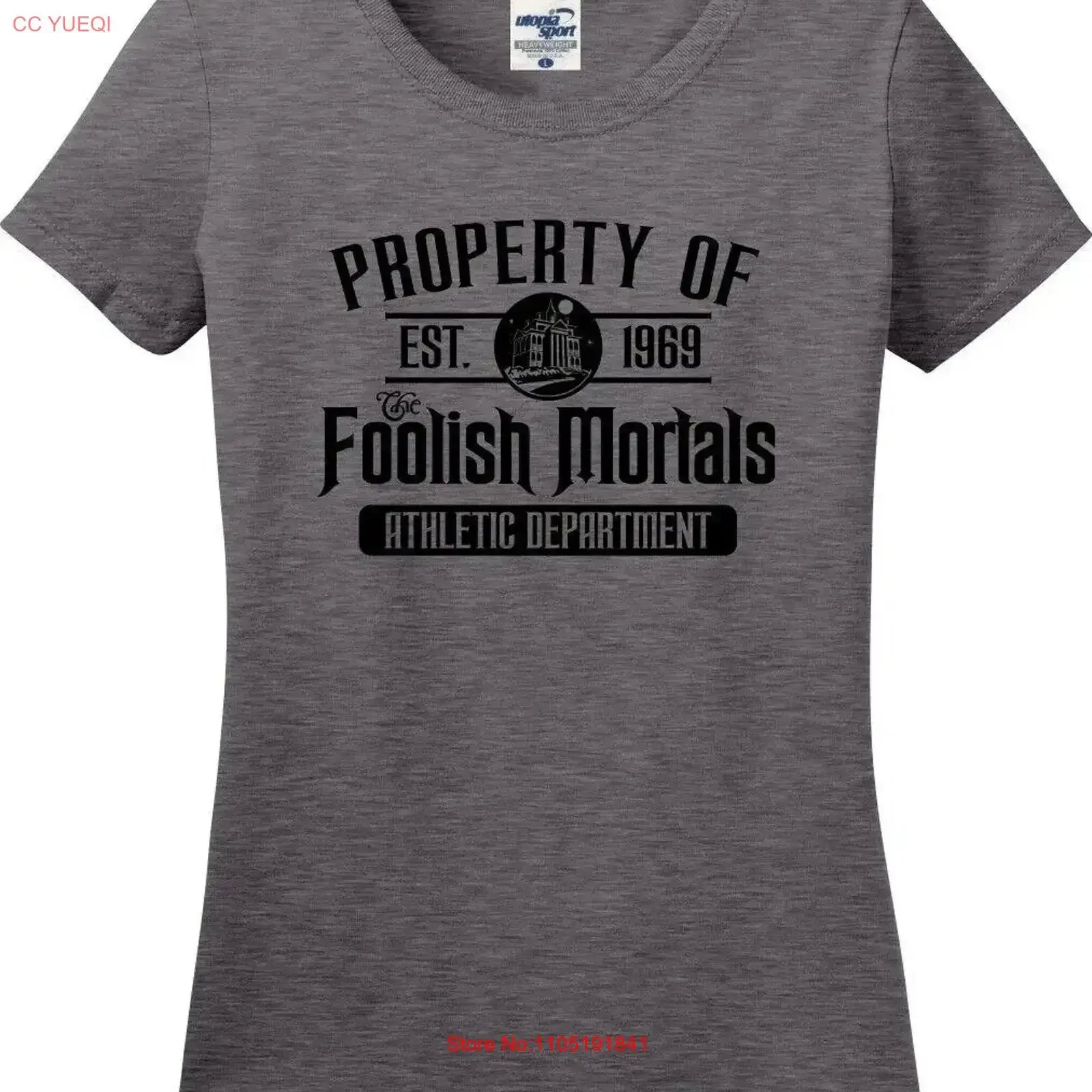 Property of Foolish Mortals Haunted Mansion Missy Fit Ladies T Shirt S 3X vintage Washed designer clothes homme Soft Stylish