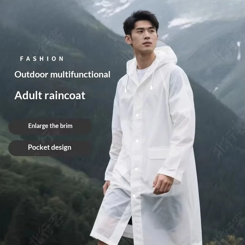 

Мужской утепленный дождевик с капюшоном, длинный водонепроницаемый плащ для активного отдыха, походов, кемпинга, рыбалки и путешествий