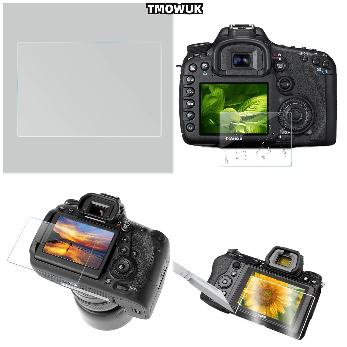 

For Nikon D7500 HD Clear Anti-Scratch Tempered Glass Screen Protector 9H Hardness LCD Film
