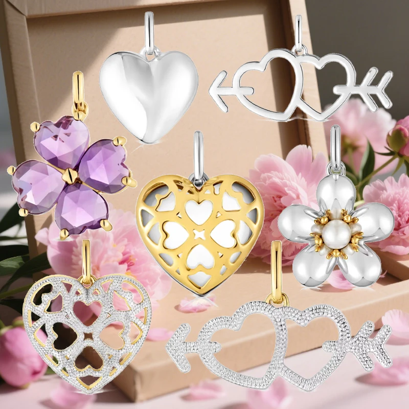 

Высококачественный серебряный кулон S925, элегантный и модный, можно сочетать с одинаковыми серьгами и браслетами, несколько вариантов