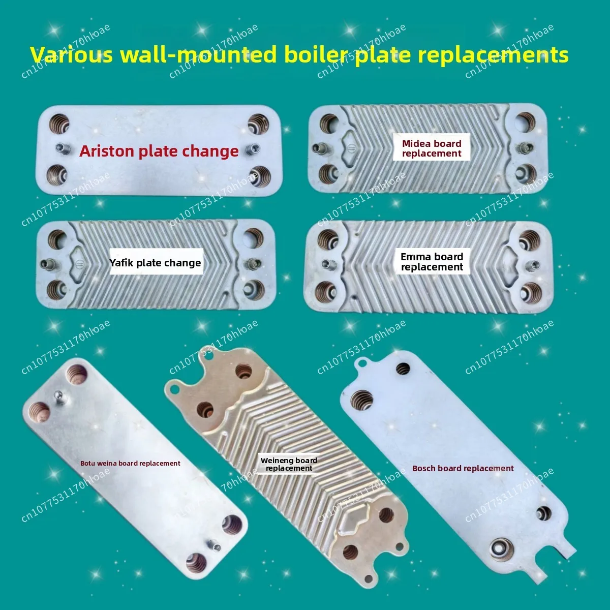 Genuine gas wall-mounted boiler plate exchanger/plate heat exchanger, various grids models available, heat exchanger accessories
