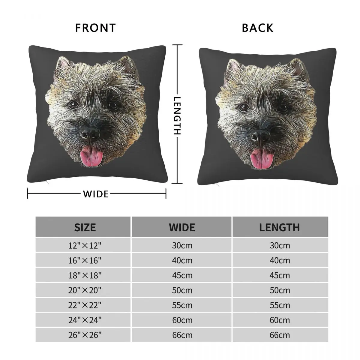 Cairn Terrier Beautiful Dog Square Pillowcase Polyester Linen Velvet Printed Zip Decor Pillow Case Car Cushion Cover 45x45