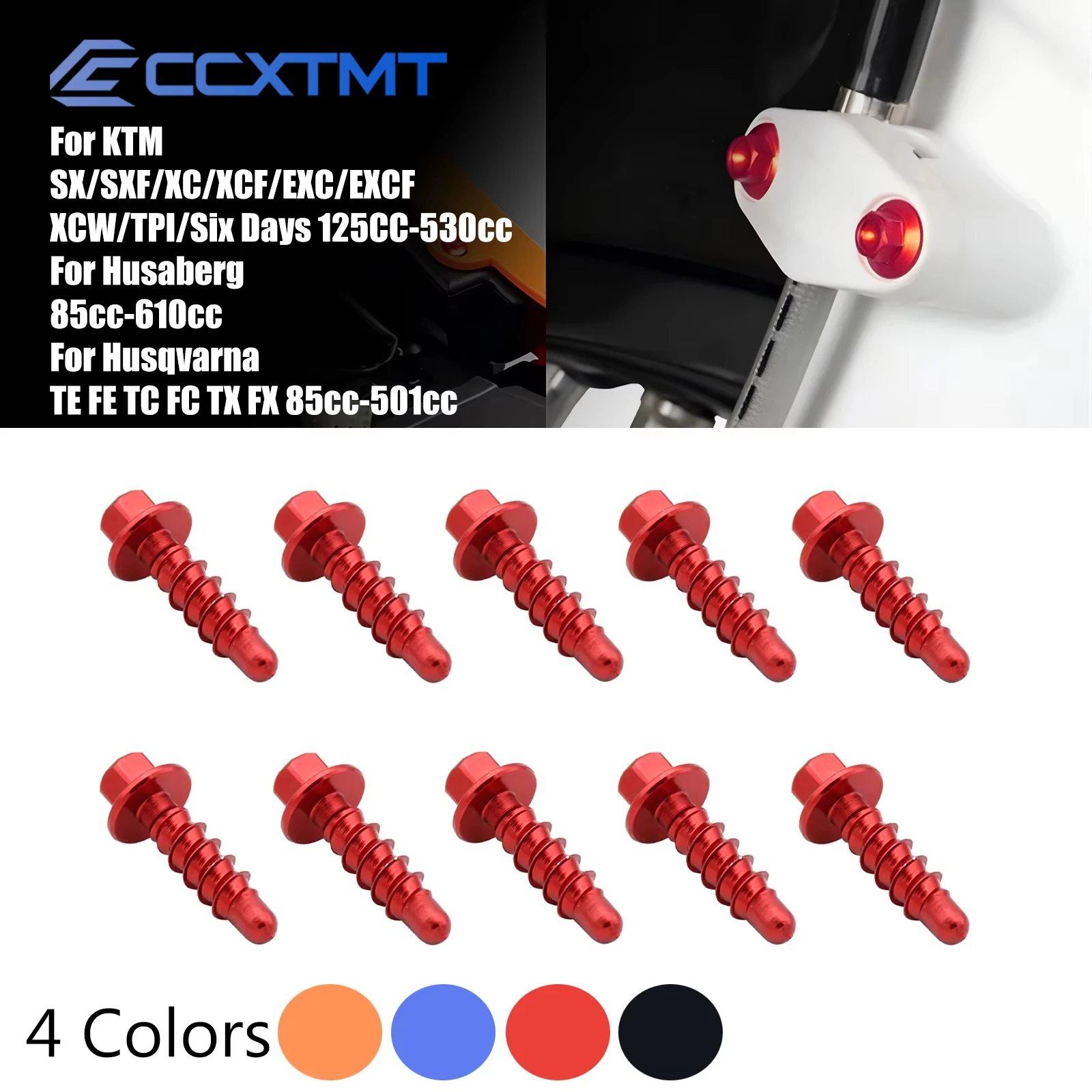 

10Pcs CNC Dirt Bikes Self Tapping Screw Bolt Kit For KTM SX SXF XC XCF EXC EXCF XCW 125 250 300 350 400 450 530 500 2004-2022