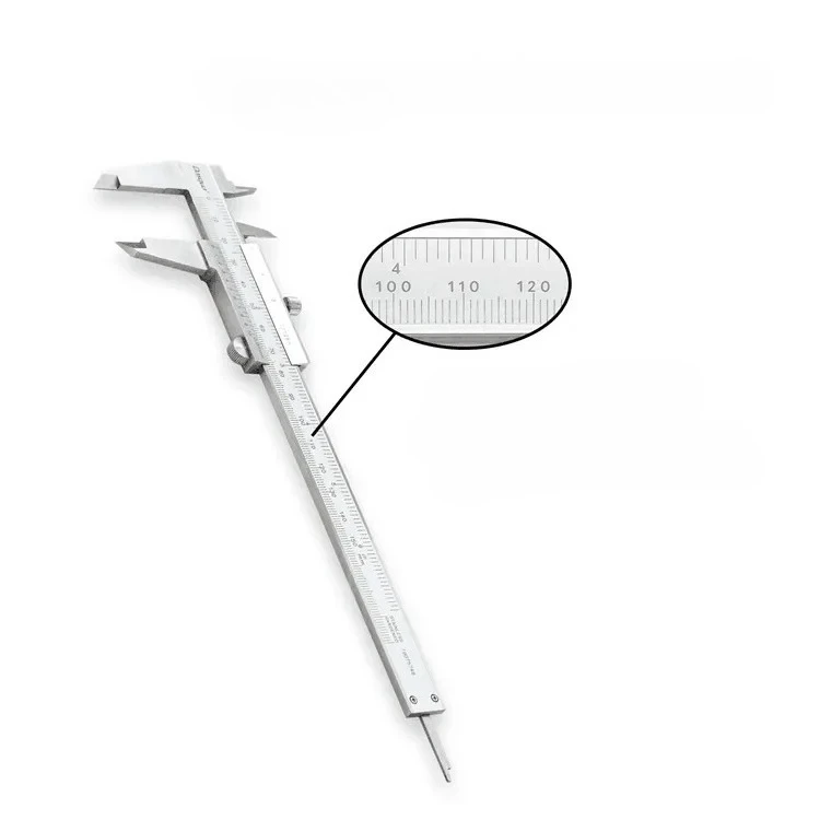 

l For Dasqua High Accuracy 0-100mm Analog Caliper 0-4" Pied a Coulisse Monoblock Vernier Caliper Calibrador Vernier Measuring