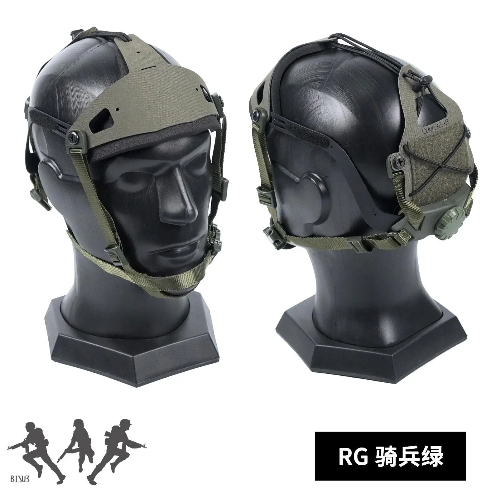 Hunting Headworn Airsoft Steel Bone Night Vision Camera Frame Sports Camera Helmet Carbon Fiber Board Bracket for Helmet NVG Bas