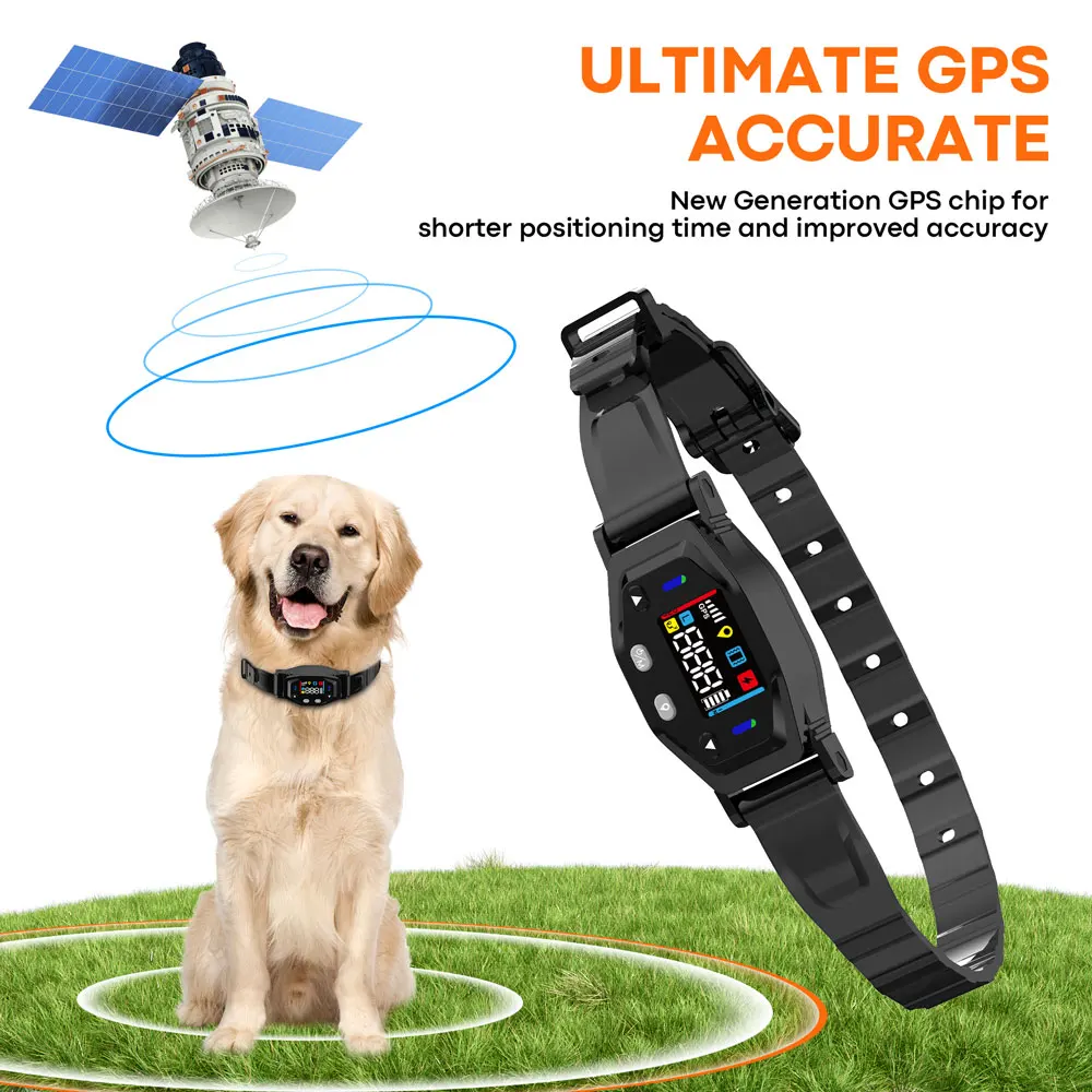 FurHaven New Precise Pet Dog Outdoor Training Intelligent GPS Positioning Wireless Electronic Fence System Training Collar