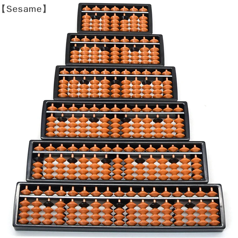 7/9/11/13/15/17 Digit Rods Standard Abacus Brown Bead Soroban Calculator Counting Tool Mathematics Beginners Caculating Toys