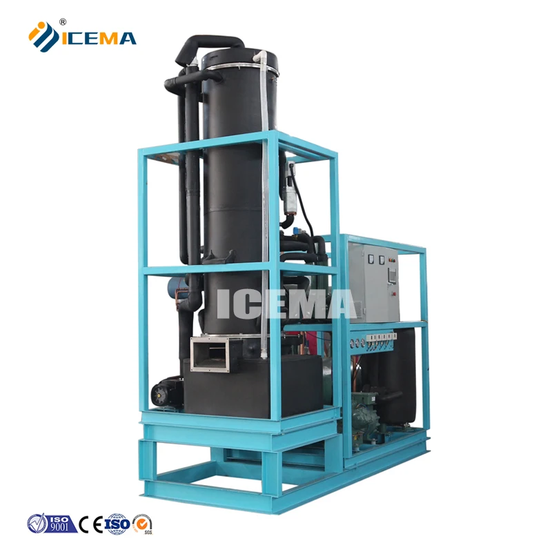 1t~30t Automatic Customization Ice Tube Maker Machine Industrial Tube Ice Machine for Bar Hotel Ice Factory