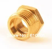 

Brass Pipe Thread 1-1/4" Male x 1/2" Female BSPP Connection Adapter Reducer Bushing Busher Connector Hexagon Plumbing Fitting