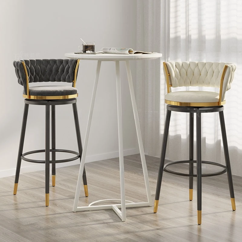 Coffee Metal Bar Chairs Modern Lounge Vintage Design Bar Stool Nordic Bistro Bancos Para