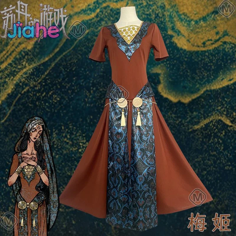 

Sultan's Game Arzu Cosplay Costume Dress, Headscarf Belt Props Accessories Set Halloween Carnival Men's and Women's New Uniform