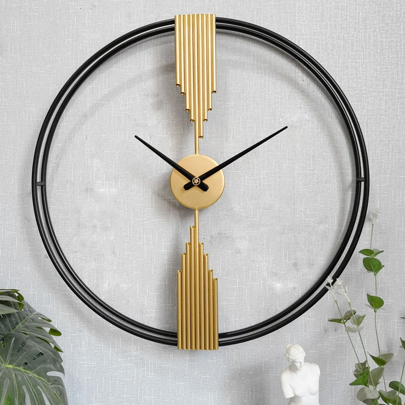 

60cm Large Silent Wall Clocks Modern Nordic Design Wall Decor 3D Iron Wall Clocks For Living Room Simple Office Decoration Watch