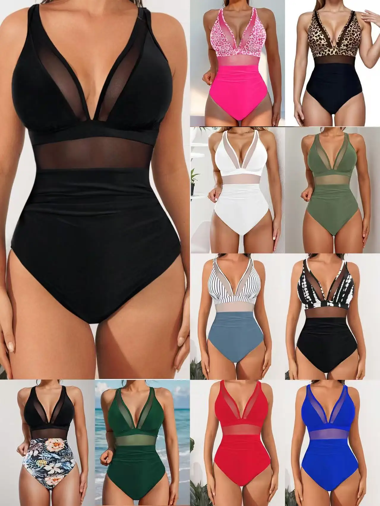 2025 Leaf Print Swimwear Women Skinny One Piece Swimsuit Maio Biquini Mujer Trikini Banador Monokini Bikini Badpak Maillot Femme
