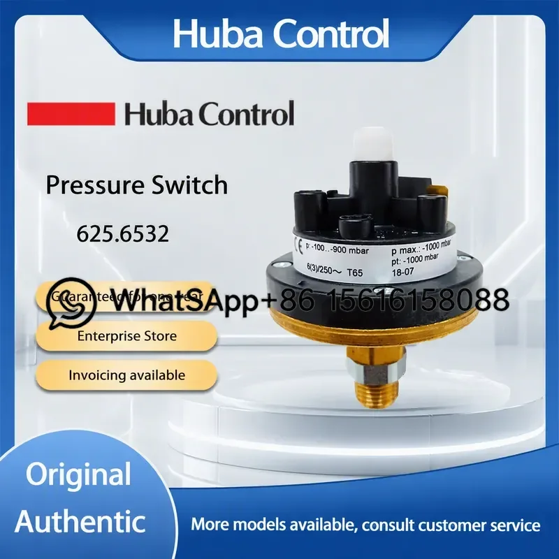 HUBA 625 Series Pressure Switch 625.6532 Vacuum Level Controller Control 5436 Industrial Grade High Precision Sensor for