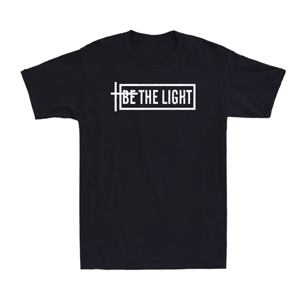 Be The Light Matthew 5.14 Funny Christian Quote Saying Gift Retro Men's T-Shirt