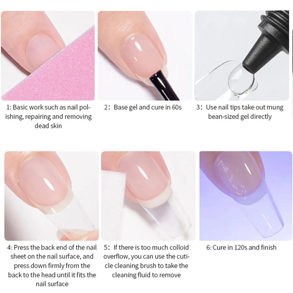 Pegamento UV/LED para Uñas postizas, tubo sólido fuerte, adhesivo para puntas de uñas, esmalte de Gel, suministros de manicura, 10g