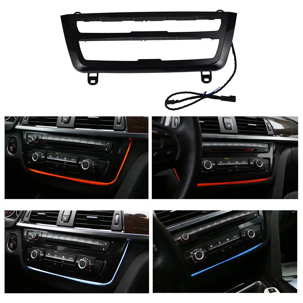 For BMW F30 F31 F34 3 Series Radio Trim LED Dashboard Center Console AC Panel Light Car Interior Lighting Accessories