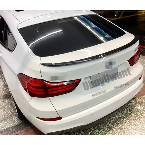 BMW 5 시리즈 GT 그란 투리스모 F07 스포일러 탄소 섬유 535i 550i 520d 530d 535d 2009-2017 P 스타일 리어 윙 스포일러