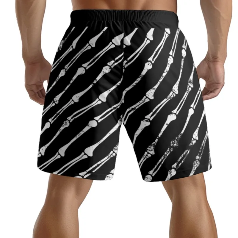 Short de plage en polyester pour homme, vêtements College Seton Bones, streetwear d'été, vêtements de proximité, bas