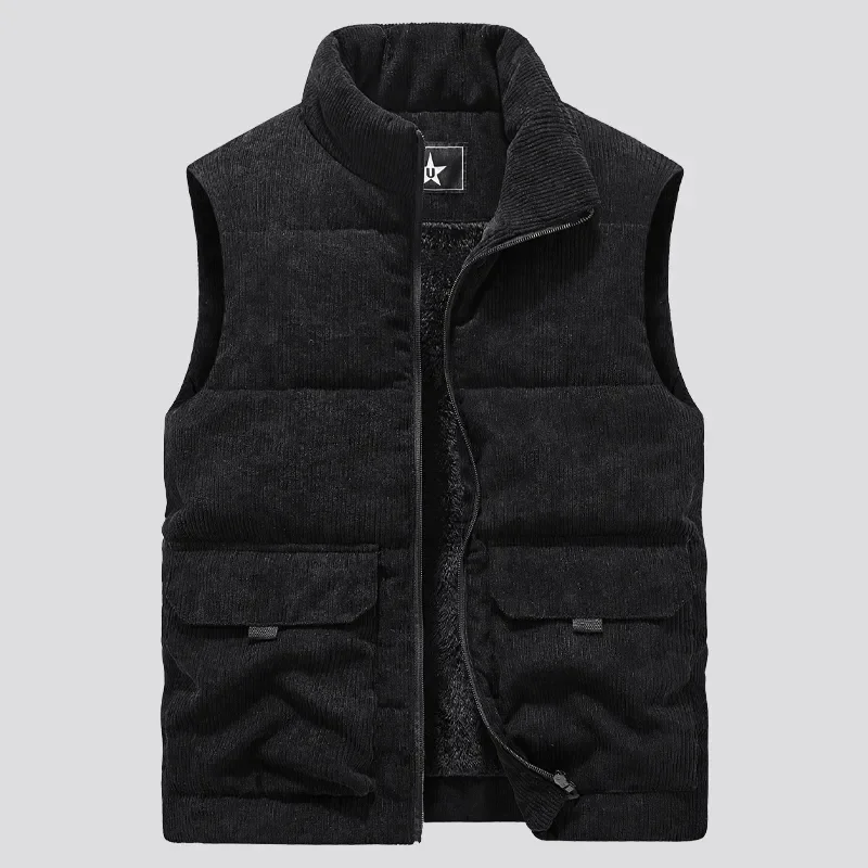 Gilet di lana moda invernale gilet imbottito di cotone maschile cappotti uomo gilet senza maniche giacche gilet caldi abbigliamento Plus Size 6XL