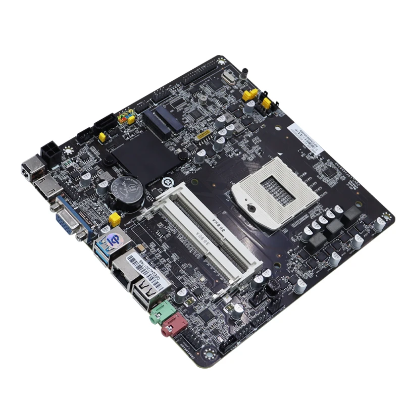 Imagem -04 - Mini Itx Motherboard Pga947 Dual Channel Suporte Ddr3 Core i3 i5 i7 Pentium Celeron Ngff Nvme Novo Zillion-hm87