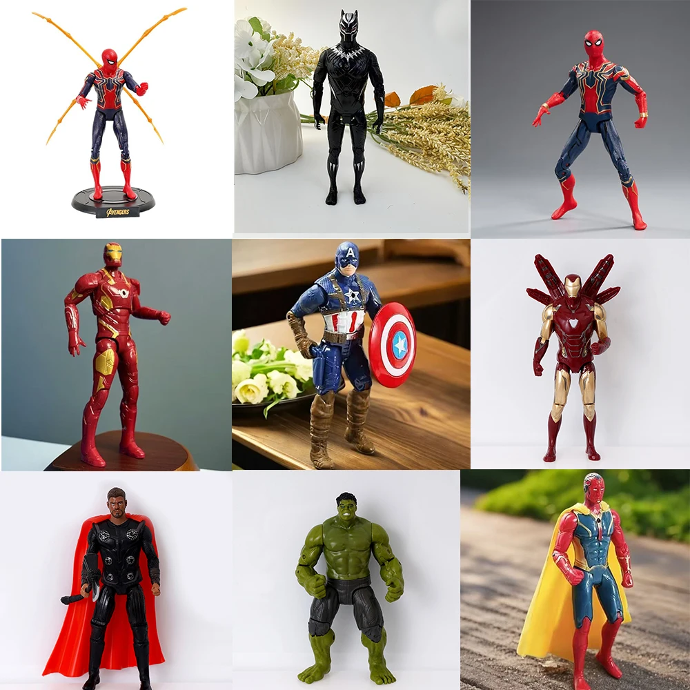 2026HOT جديد مارفل سبايدرمان هالك الرجل الحديدي أنيمي عمل الشكل لعبة هدية الكريسماس البلاستيكية المنقولة المفاصل دمية جمع لعبة مجسمة #1