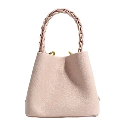 Jonlily Women Genuine Leather Shoulder Bag Female Handbag Totes Small Bucket Bag Casual Crossbody Bag Daybag Purse -KG1640