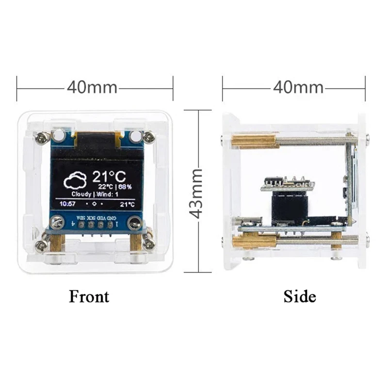 DIY مجموعة ساعات الطقس وحدة WIFI إنترنت الأشياء الوقت درجة الحرارة والرطوبة عرض لحام ممارسة استبدال فضفاض