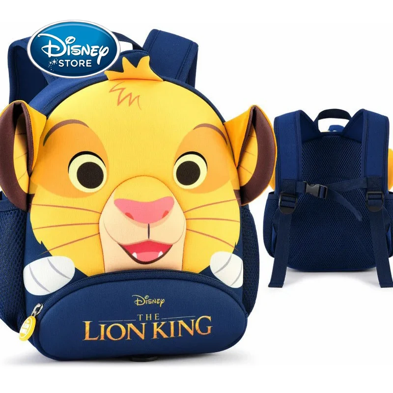 Disney Boy Anti Lost Backpack 3-8 Years Old Kindergarten Baby Schoolbag Toy Storage Bags The Lion King Simba Bag Birthday Gift