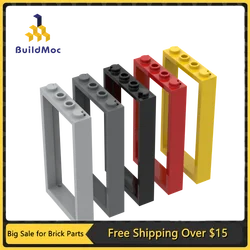 MOC 60596 1x4x6 Door Frame 1 x 4 x 6 with 2 Holes on Top and Bottom Building Block Part DIY Brick Particles Toy Kids Gift