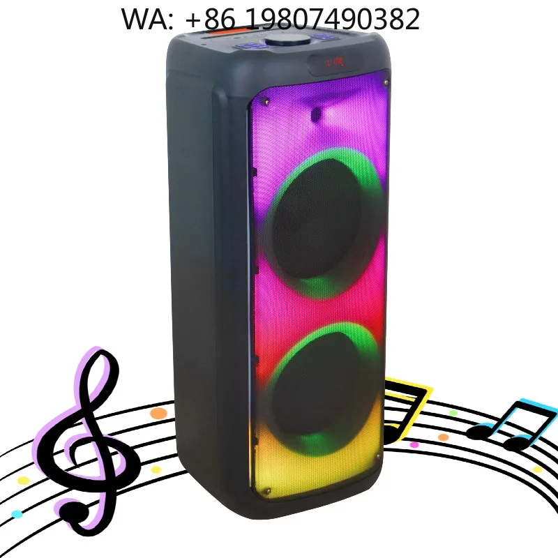

Dual 12 Inch Wireless BT Audio Box 100W RMS Portable High Quality Stereo Speaker For Music Entertainment Use