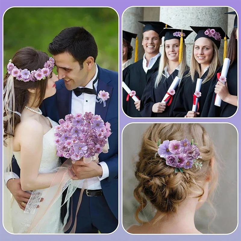 36Pcs Rose Artificial Flowers Heads Silk Fake Flowers for Home Room Decor Wedding Decoration Bride DIY Craft Wreath Accessories - view 5