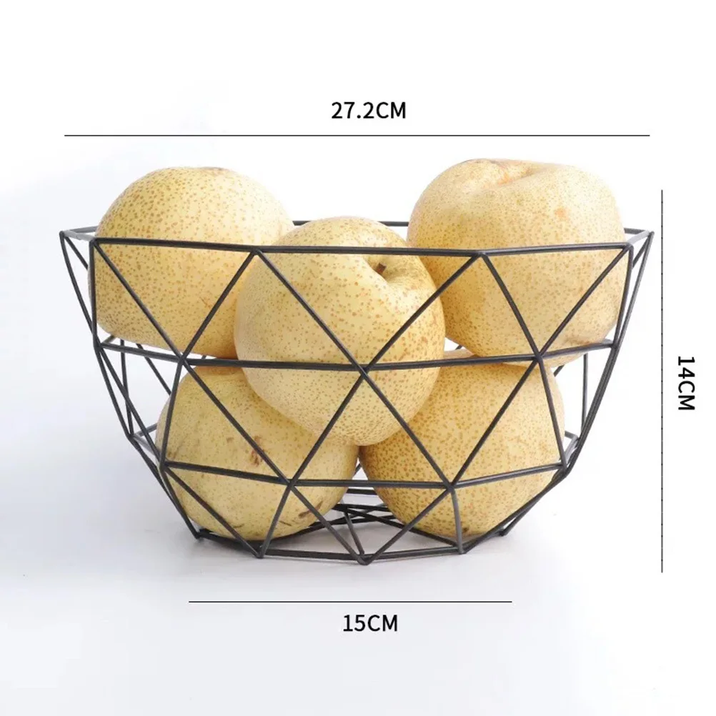 

Snack Storage Basket Fruit Iron Metal Wire Bowl Bowls for Table Decorative Countertop