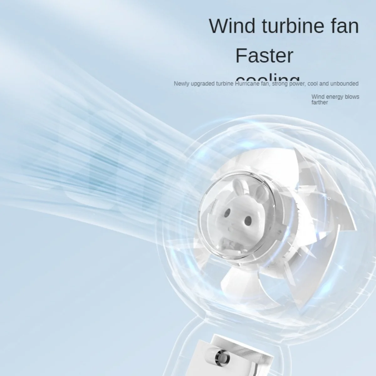 مروحة محمولة صغيرة لطيفة محمولة باليد هادئة صغيرة USB 500 Mah قابلة للشحن مروحة الرقبة للطلاب عنبر مكتب مروحة اليد في الهواء الطلق