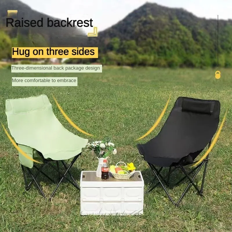 Portable Folding Chair Beach Chair Fishing Chair Outdoor Camping Backrest Moon Sketching Stall Chair