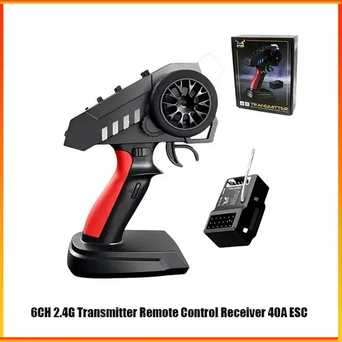 6CH 2.4G Transmitter Remote Control Receiver 40A ESC for MN111 MN D90 MN99S MN78 MN86 MN128 MN168 WPL C14 C24 B14 B16 B36 RC Car