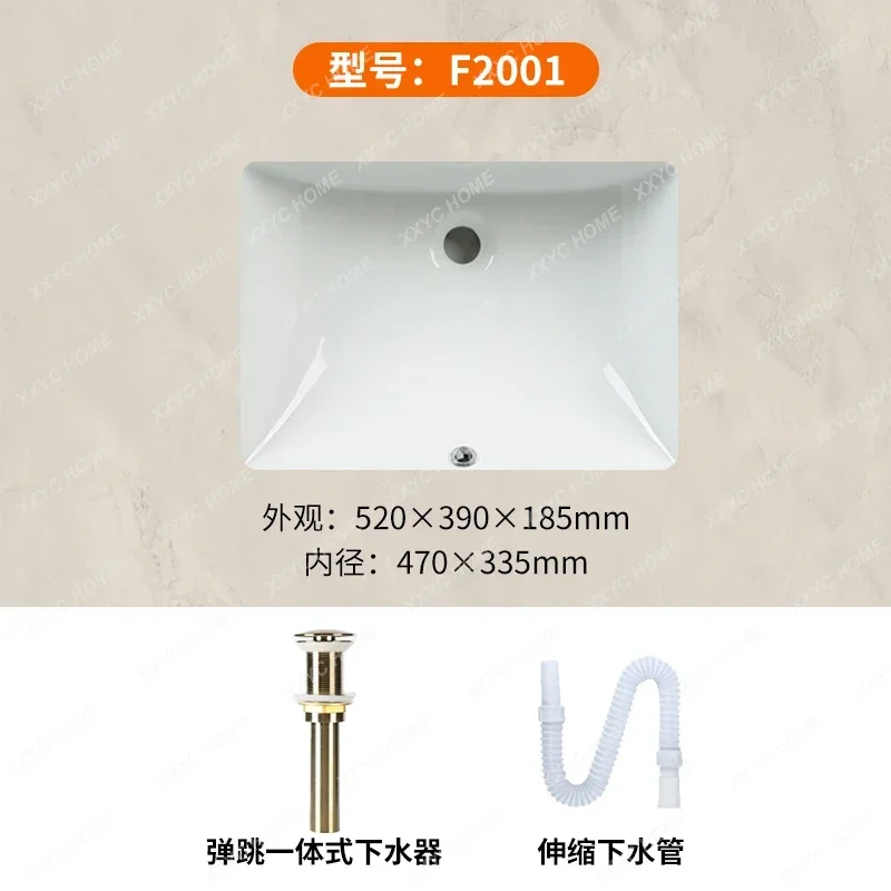 A NEW Ceramic High Temperature Firing Under-counter Basin Easy To Clean Washbasin Bathroom Ceramic Basin Embedded