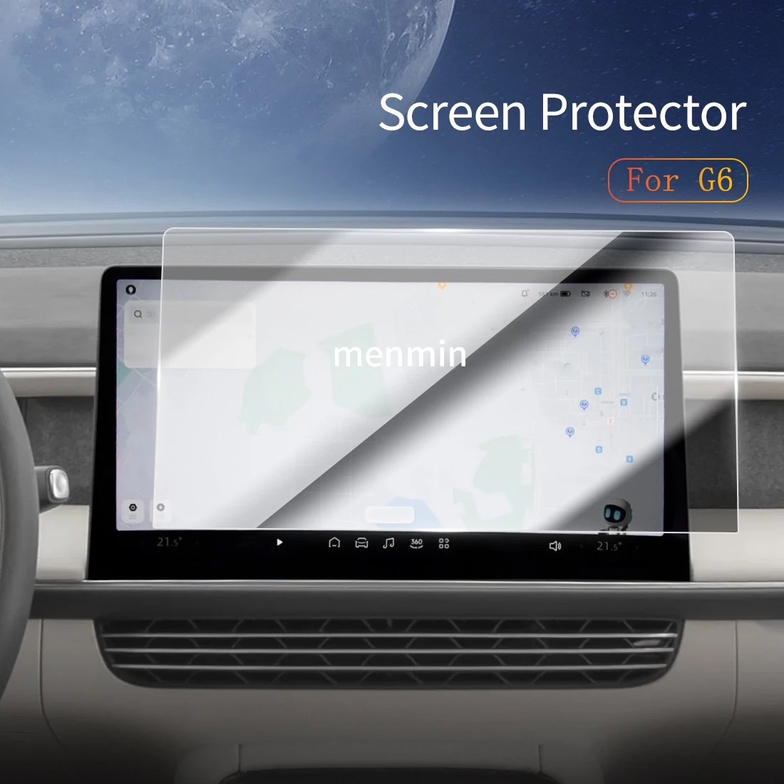 

Car Stickers Dash Carplay Mirror Screen Protector Display Tempered Glass Protective Film Vehicle For24 XIOAPENG G6