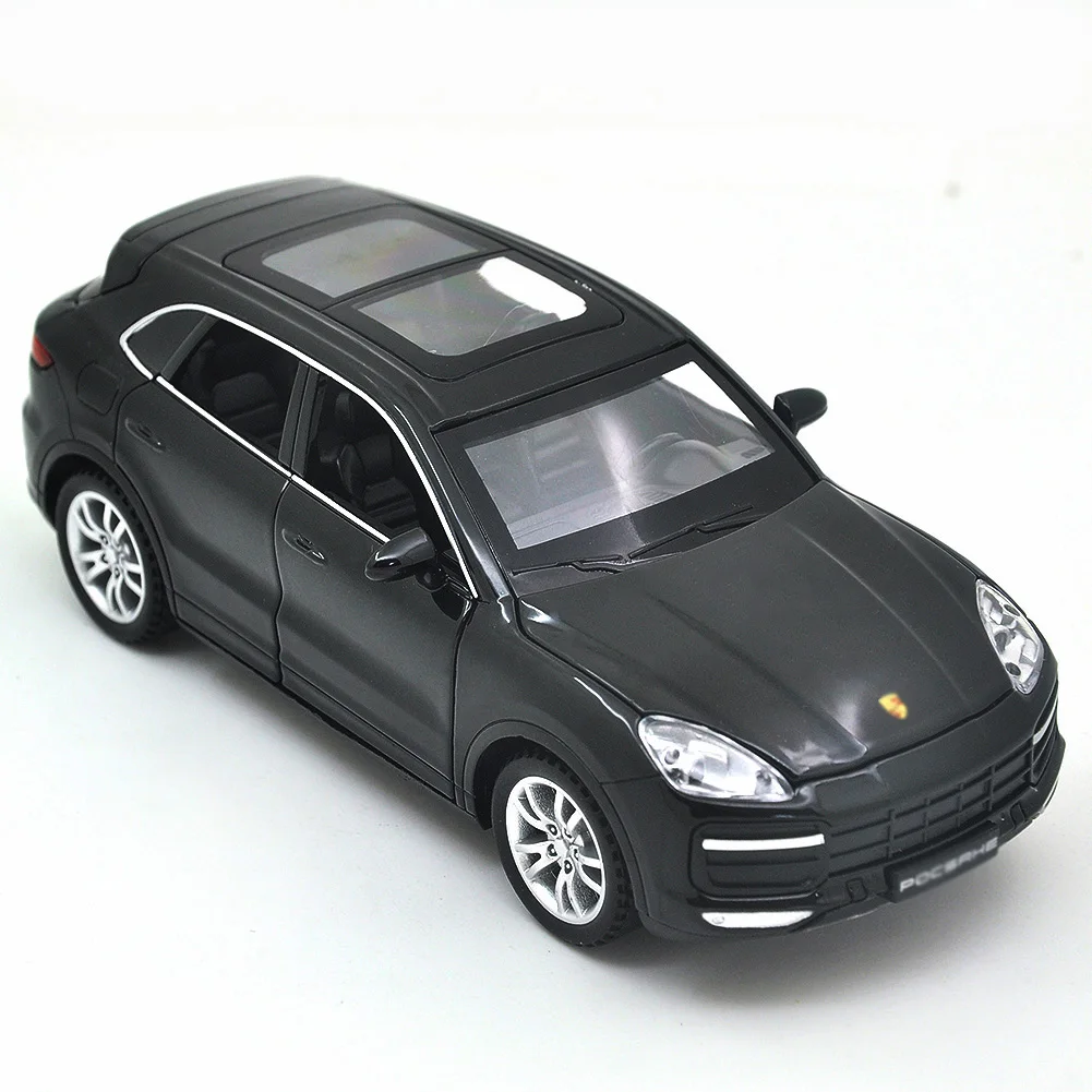 1: 32 Suitable for Porsche Cayenne Turbo car die-casting model simulation decoration series gifts, children\'s rebound toys