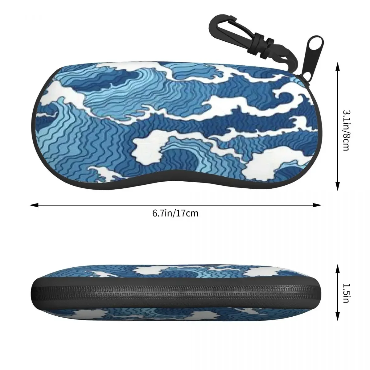 Demon Slayer Cool Waves Shell Eyeglasses Case Women Men  Kimetsu No Yaiba Glasses  Sunglasses Box Pouch