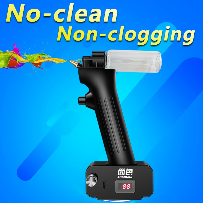 SHANGSE Mini Airbrush Handheld Sprayer No Clean Switch Colors in SecondsHigh Efficien for Cake DIY Gifts Tattoo Small Decoration