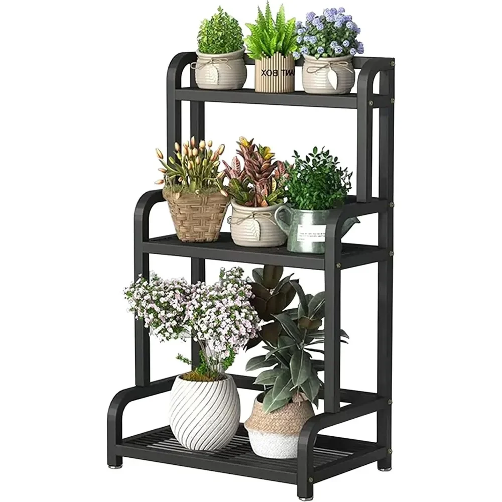 Metal Iron Plant Stand - 3 Tier Storage Rack for Flower Pots & Display Shelves