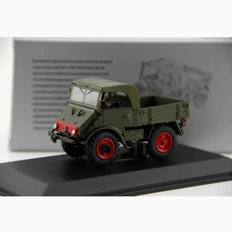 Diecast 1:43 Scale Unimog U401 รถ SUV รถบรรทุกรุ่นสําเร็จรูปจําลองตกแต่งของขวัญคลาสสิกจอแสดงผลแบบคงที่