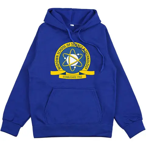 Sweats à capuche de l'école des sciences et de la technologie de Midtown pour hommes, sweat-shirt graphique Tom Holland, streetwear Harajuku, pulls d'hiver à la mode