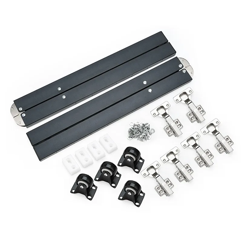 Hidden Retractable Table Hardware - Foldable Pull-Out Extension Slides for Dining Table & Desk