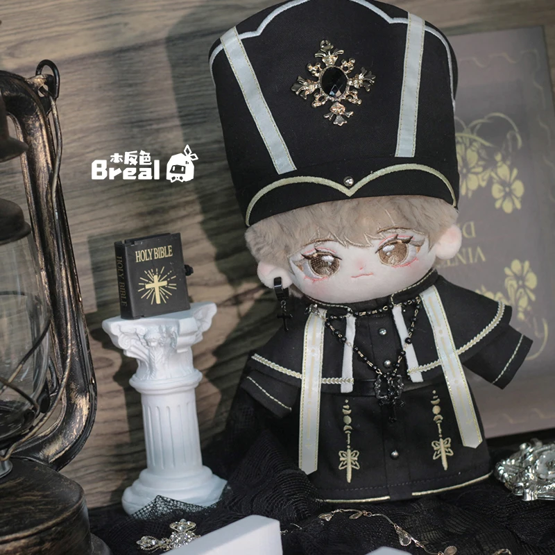 Original Dark Divine Church Boy Girl Gothic Cross Black Clothes Suit For 20cm No Attribute Change Clothes Outfit Gift